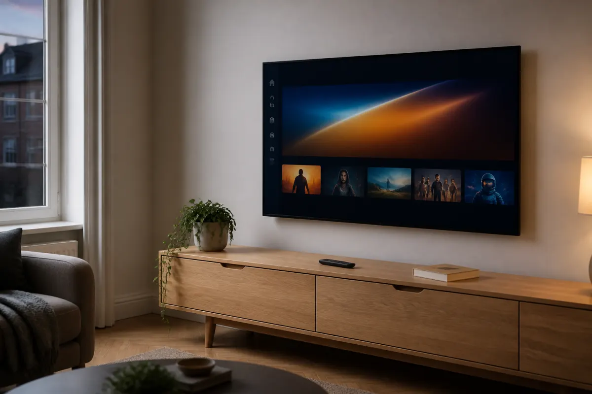 Living room TV ready for Zyminex setup